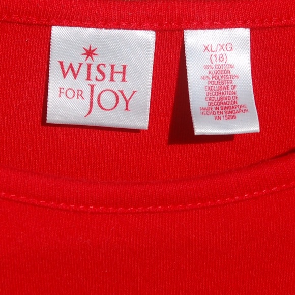 Christmas Red Tee, Woman's, Sz. XL, EUC - Picture 3 of 3